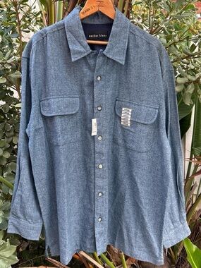 Anchor Blue NWT Heavy Cotton Shirt Jacket Overshirt Blue USA Men’s Large